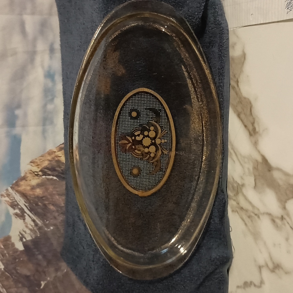 Vintage George Briard Love Birds, ovenware, platter, 18" x 10" beautiful.